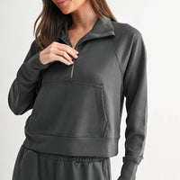 Luxe 1/4 Zip Rib Sweater