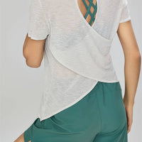 Gillian Open Back Cover Up Active T-Shirt