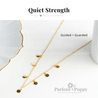 Quiet Strength Guarded and Guided Dainty Medallion Necklace in Silver and Gold