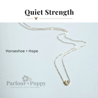 P + P Horseshoe + Hope Dainty Horseshoe + CZ Necklace