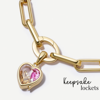 Memory Locket Gold Charm Bracelet