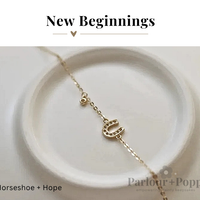 Horseshoe + Hope Dainty Gold Horseshoe Bracelet in Gold or Silver