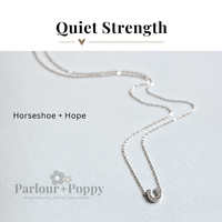 P + P Horseshoe + Hope Dainty Horseshoe + CZ Necklace