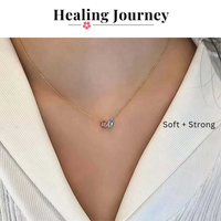 P + P Soft + Strong Pink and Blue Zircon Gemstone Necklace
