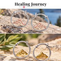 P + P Wild At Heart Mountain Mini Hoop Earrings