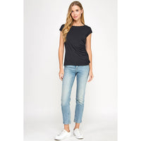 One Side Ruched Tank