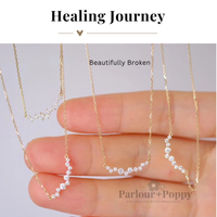 Healing Journey: Beautifully Broken Necklace CZ Sparkle Necklace