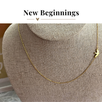 New Beginnings Flying Bird Necklace in Silver and Gold