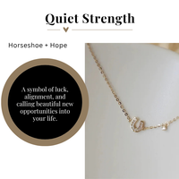 P + P Horseshoe + Hope Dainty Gold Horseshoe Bracelet in Gold or Silver