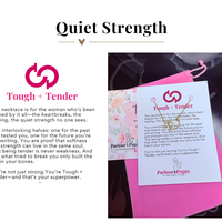Quiet Strength "Tough and Tender" Interlocking Nail Necklace