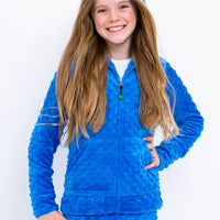 Kids Minky Bubble Zip Hoodie