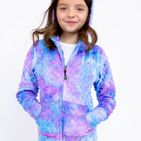 Kids Minky Bubble Zip Hoodie