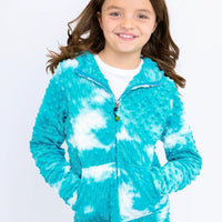 Kids Minky Bubble Zip Hoodie