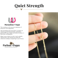 P + P Horseshoe + Hope Dainty Horseshoe + CZ Necklace
