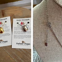 Quiet Strength "Growing and Glowing" Bean Necklace in Silver and Gold