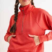 Luxe 1/4 Zip Rib Sweater