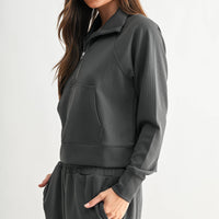 Luxe 1/4 Zip Rib Sweater