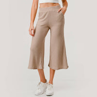 Brushed Rib Knit Lounge Capri