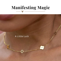 Manifesting Magic A Little Luck Clover Station Necklace