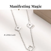 Manifesting Magic A Little Luck Clover Station Necklace