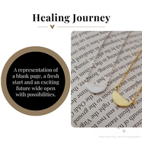 Blank Page + Brave Heart Dainty Bar Necklace