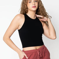 C'est Moi Bamboo Ribbed Tank