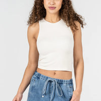 C'est Moi Bamboo Ribbed Tank