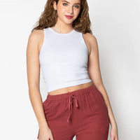 C'est Moi Bamboo Ribbed Tank