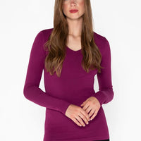 C'est Moi Bamboo V Neck Long Sleeve