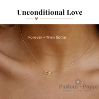 Unconditional Love Dainty Interlocking Necklace in Silver