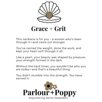 Grace and Grit Pearl Empowerment Necklace in Gold