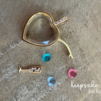 Heart-Shaped Glass Keepsake Locket Necklace