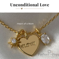 Heart of a Mom + Charms Necklace