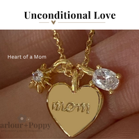 Heart of a Mom + Charms Necklace