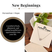 Horseshoe + Hope Dainty Gold Horseshoe + CZ Necklace