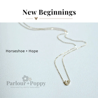 Horseshoe + Hope Dainty Gold Horseshoe + CZ Necklace