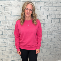 Bamboo Ruby Fleece Crew Sweater