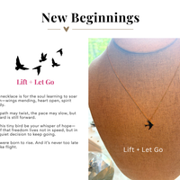 Dainty bird necklace in gold