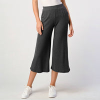 Brushed Rib Knit Lounge Capri