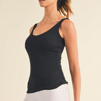 Precision Rib Tank with Built-in Bra