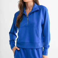 Luxe 1/4 Zip Rib Sweater