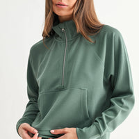 Luxe 1/4 Zip Rib Sweater