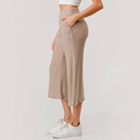 Brushed Rib Knit Lounge Capri