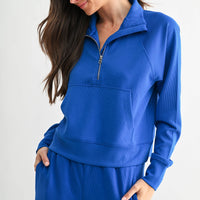 Luxe 1/4 Zip Rib Sweater
