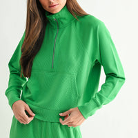 Luxe 1/4 Zip Rib Sweater