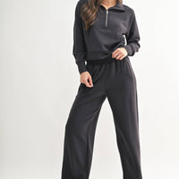 Luxe 1/4 Zip Rib Sweater