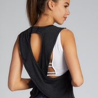 C'est Moi Cross-Back Crop Tank