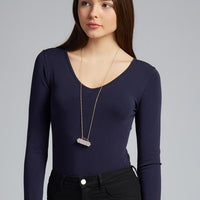 C'est Moi Bamboo V Neck Long Sleeve