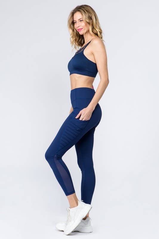 Mesh Leggings with Moto Pockets