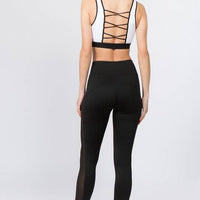 Mesh Side Workout Capri Wt/Pocket